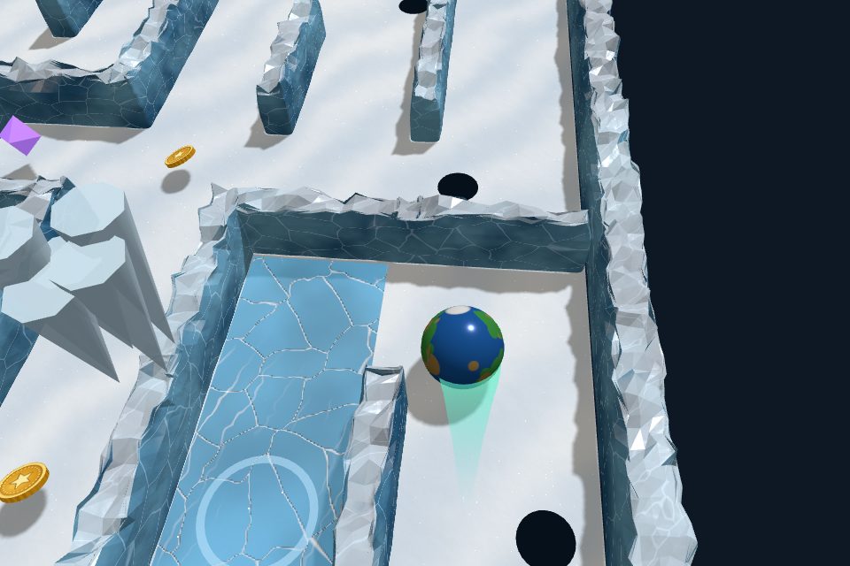 The Glacier maze with ice patches